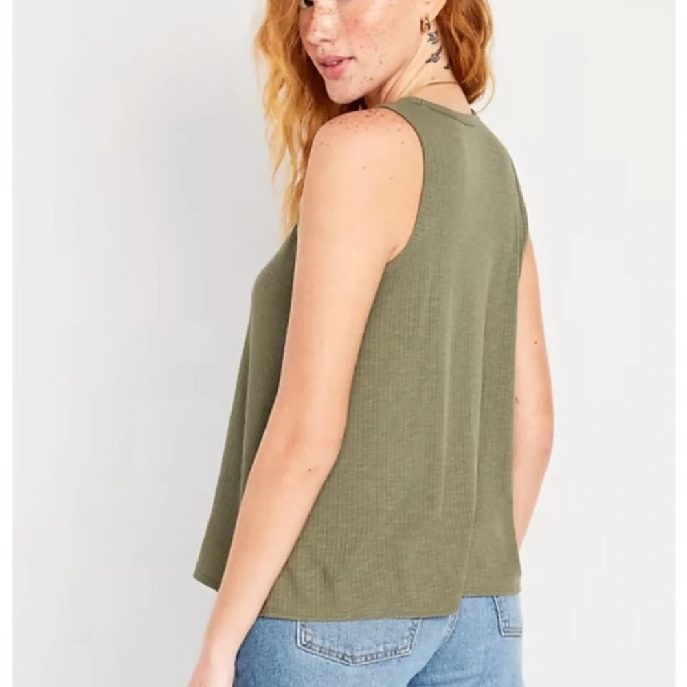Old Navy - Luxe Sleeveless Top - Olive Green - Picture 6 of 6